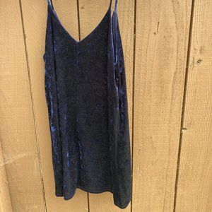 Velvet Dark Blue Dress Size M